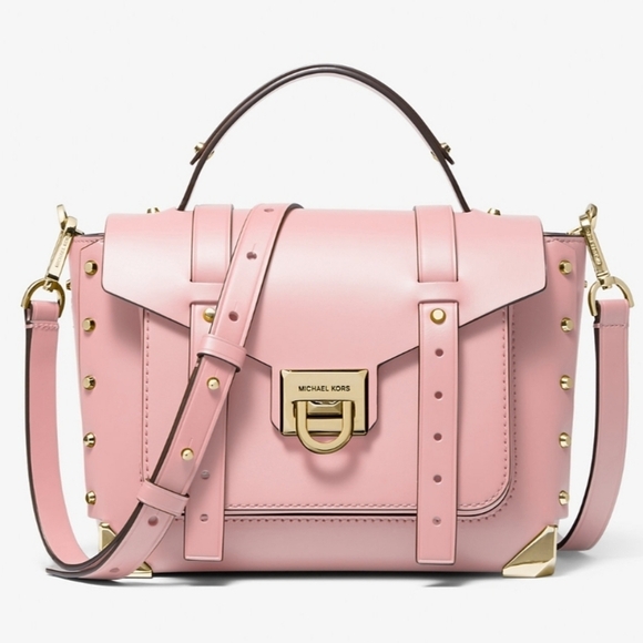 🔹️🥳Host pick🥳🔹️ MICHAEL KORS MANHATTAN MED TOP HANDLE PINK BLUSH SATCHEL - Picture 1 of 10